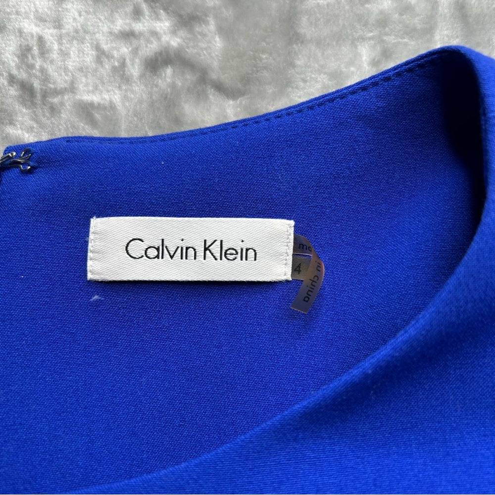 Calvin Klein Blue Ruffle Dress - Picture 2 of 7